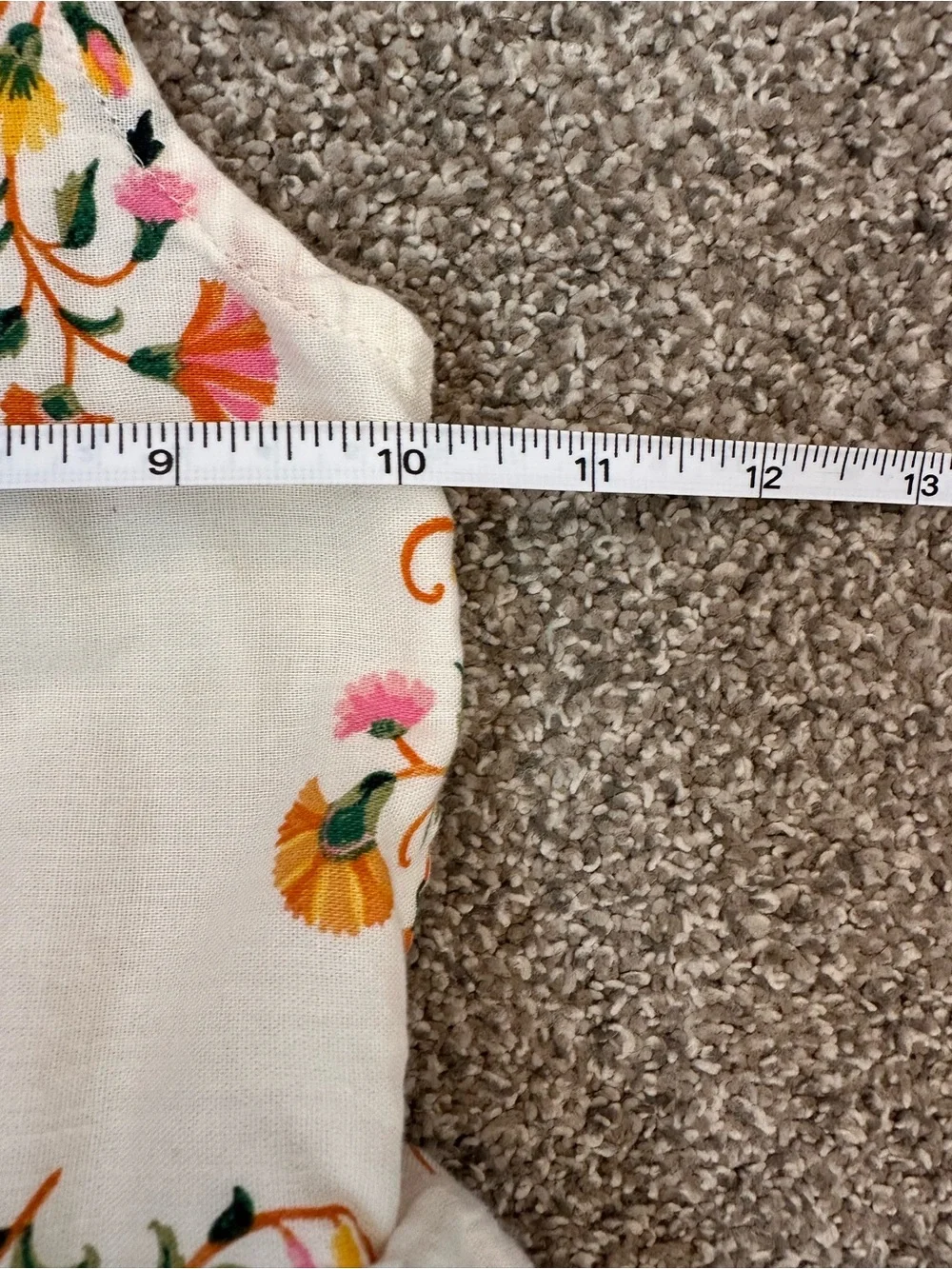Old Navy Girls Dress XS Sleeveless Tiered Floral Sleeveless Cream Garden Girl